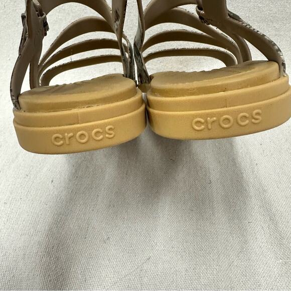 Crocs Tulum snakeskin print sandals women's size 10 Rubber/Jelly - Picture 11 of 13